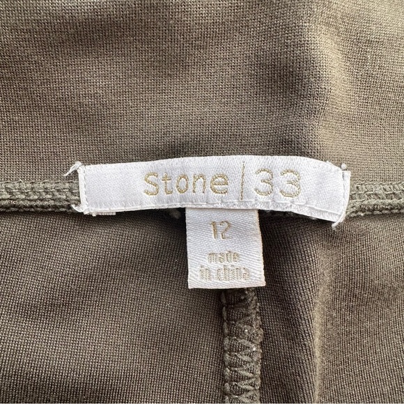 Stone 33 Terri Ponte Olive Green Stretchy Skinny Pants Stitch Fix - Picture 3 of 4